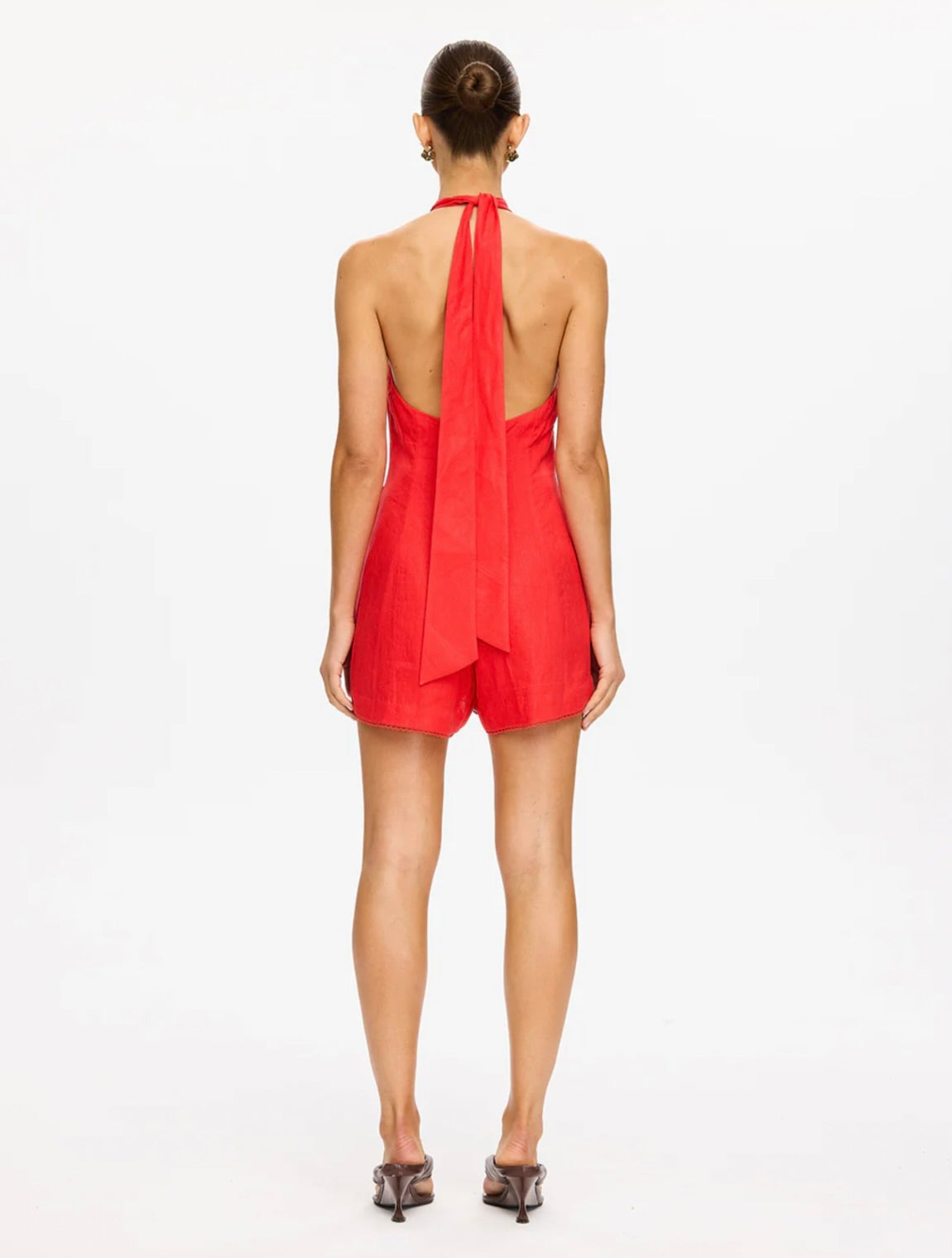 ‌Low-Back Lace-Trim One-Piece
