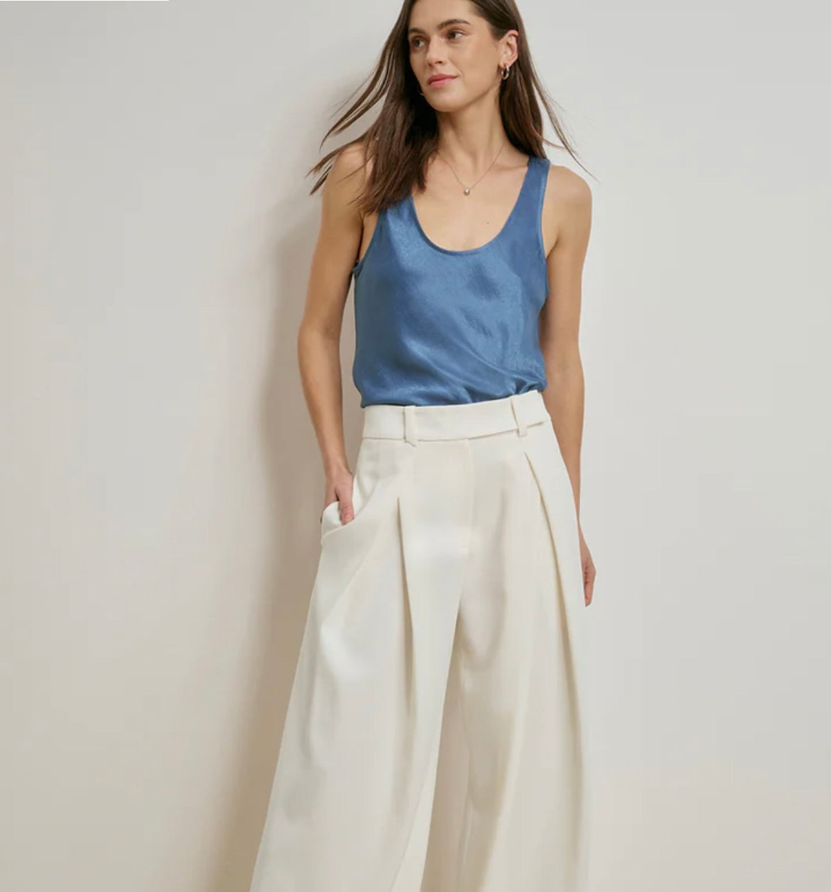 ‌River Blue U-Neck Tank