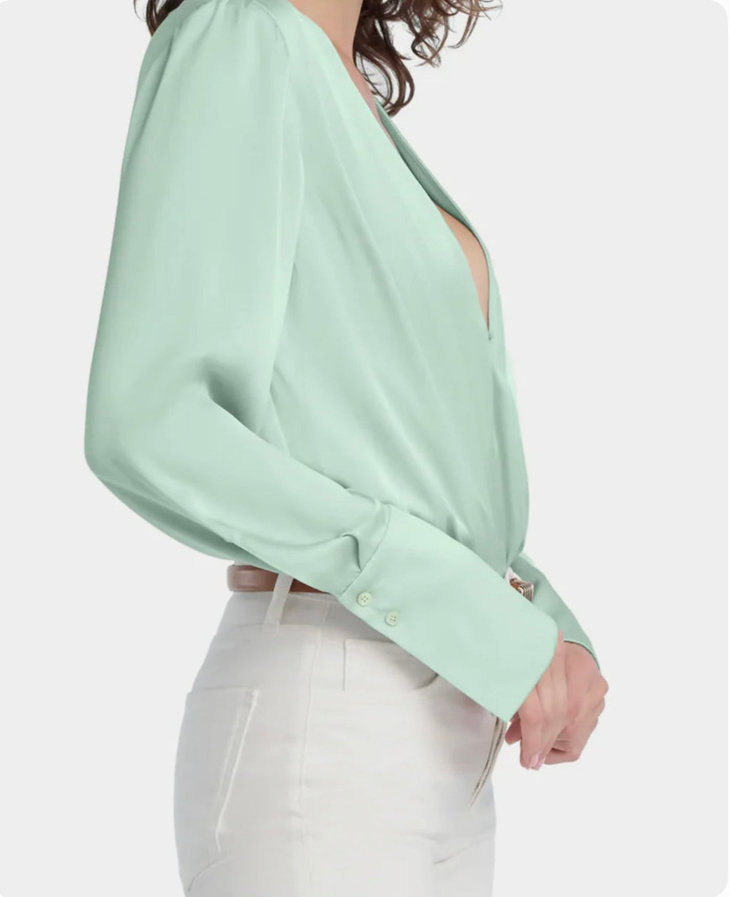 ‌Satin Spandex Bodysuit