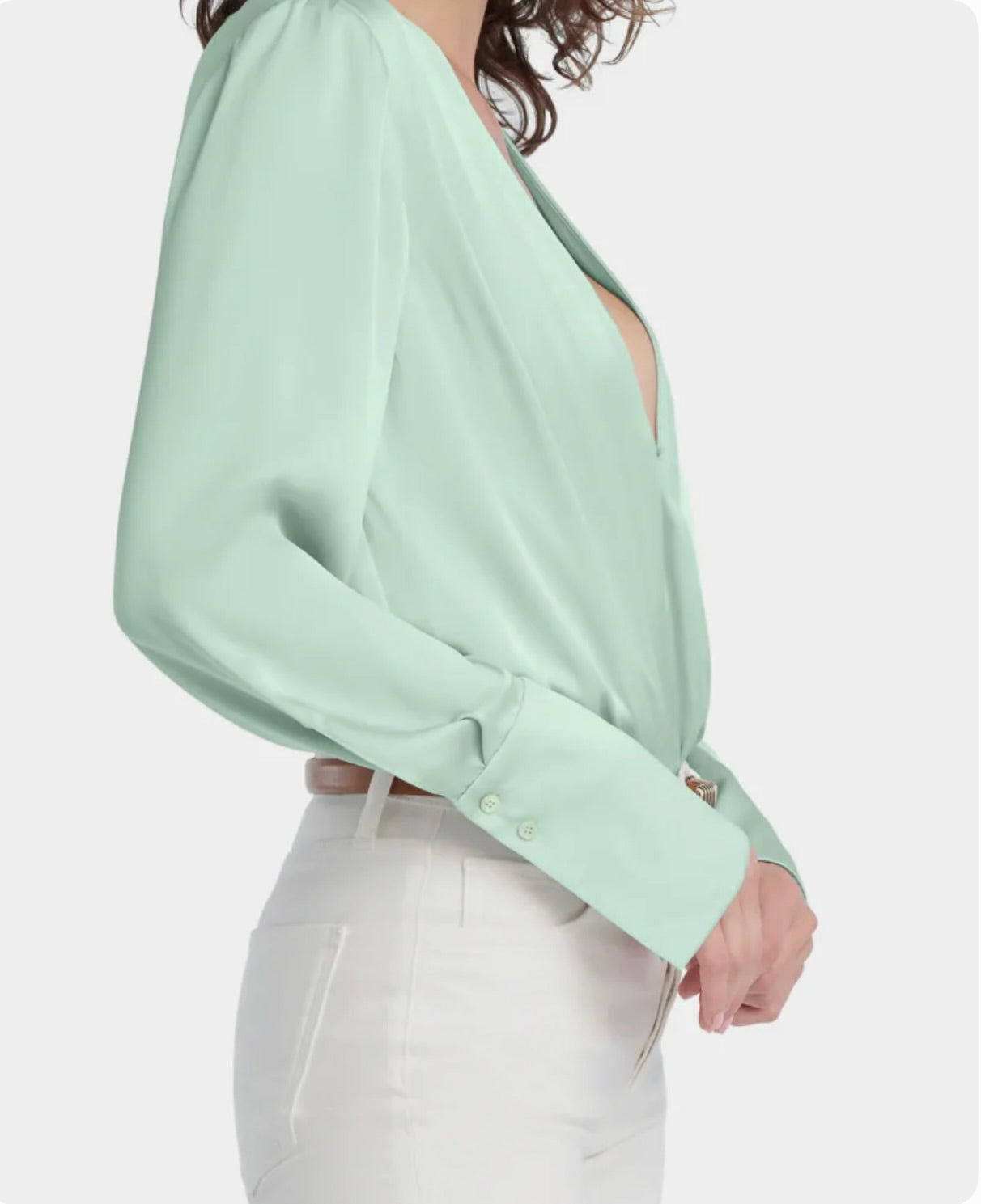 ‌Satin Spandex Bodysuit