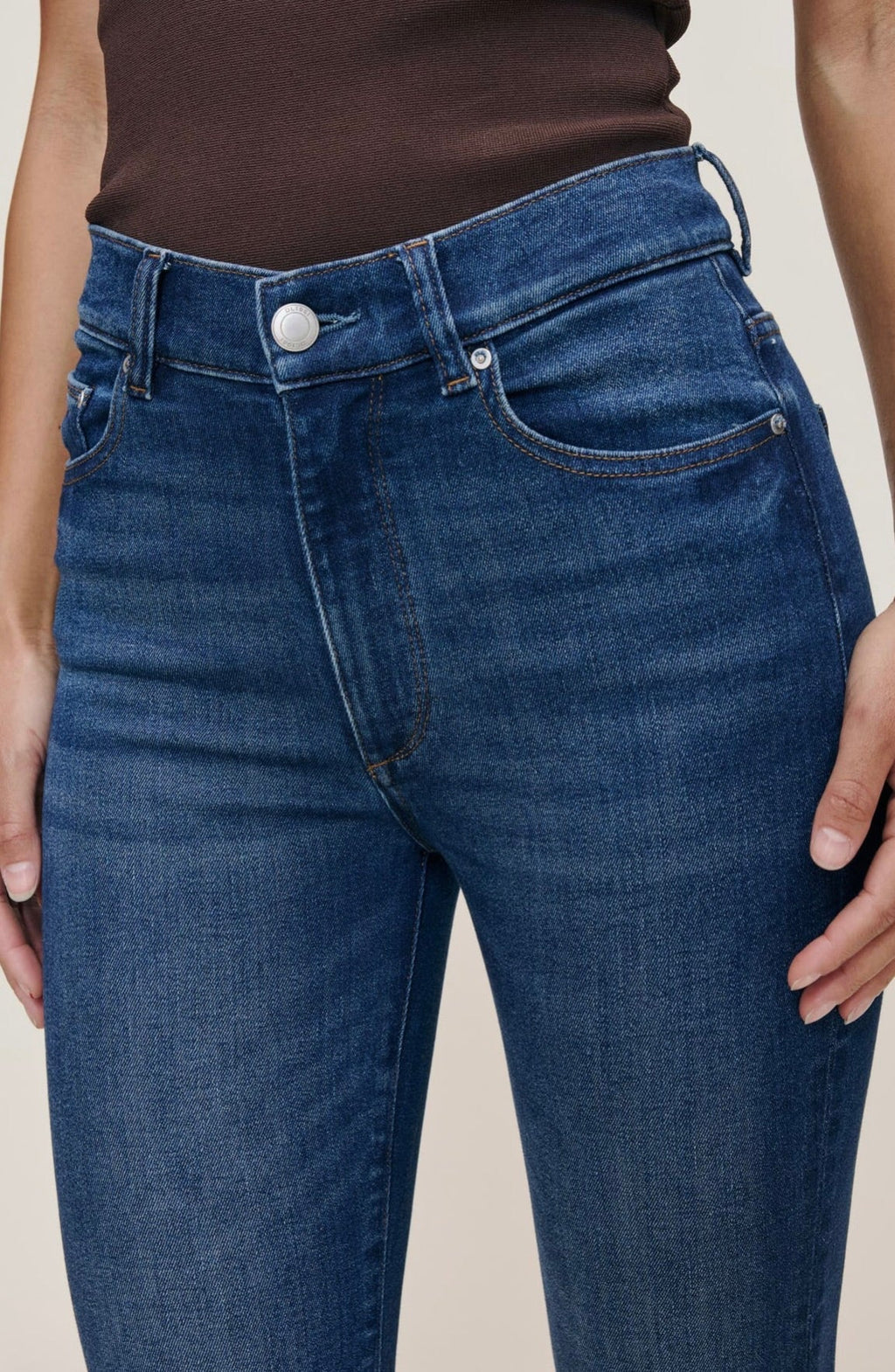 Raindrop Wash High-Rise Cropped Boot Denim