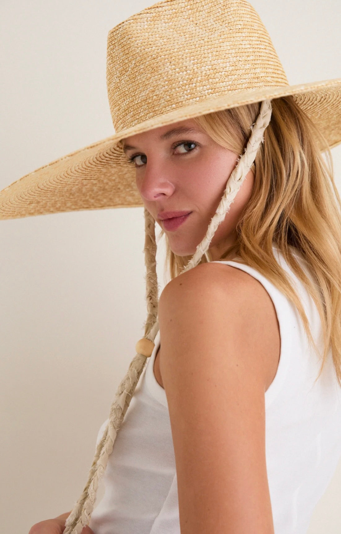 Velcro-Adjustable Wheat Straw Stampede Strap Sun Hat