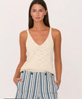 Ivory Cotton V-Neck