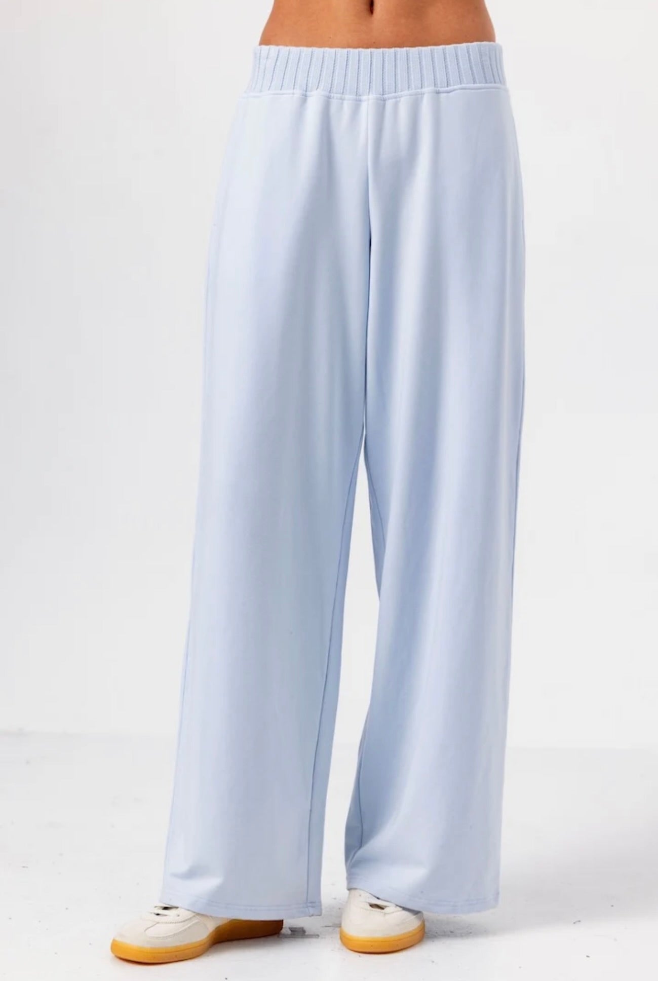 Skywash Mid-Rise Elastic Waist Trousers