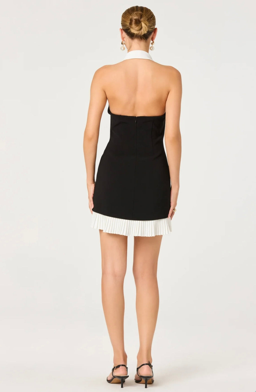 Black-White Halter Contrast