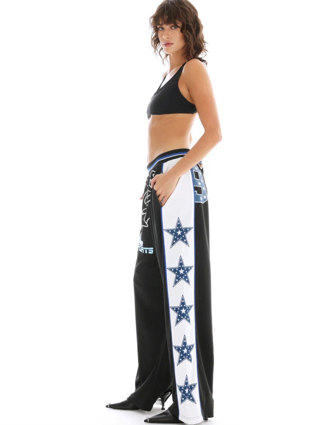Soft-Touch Mesh Pull-On Low-Waist Athletic Pants