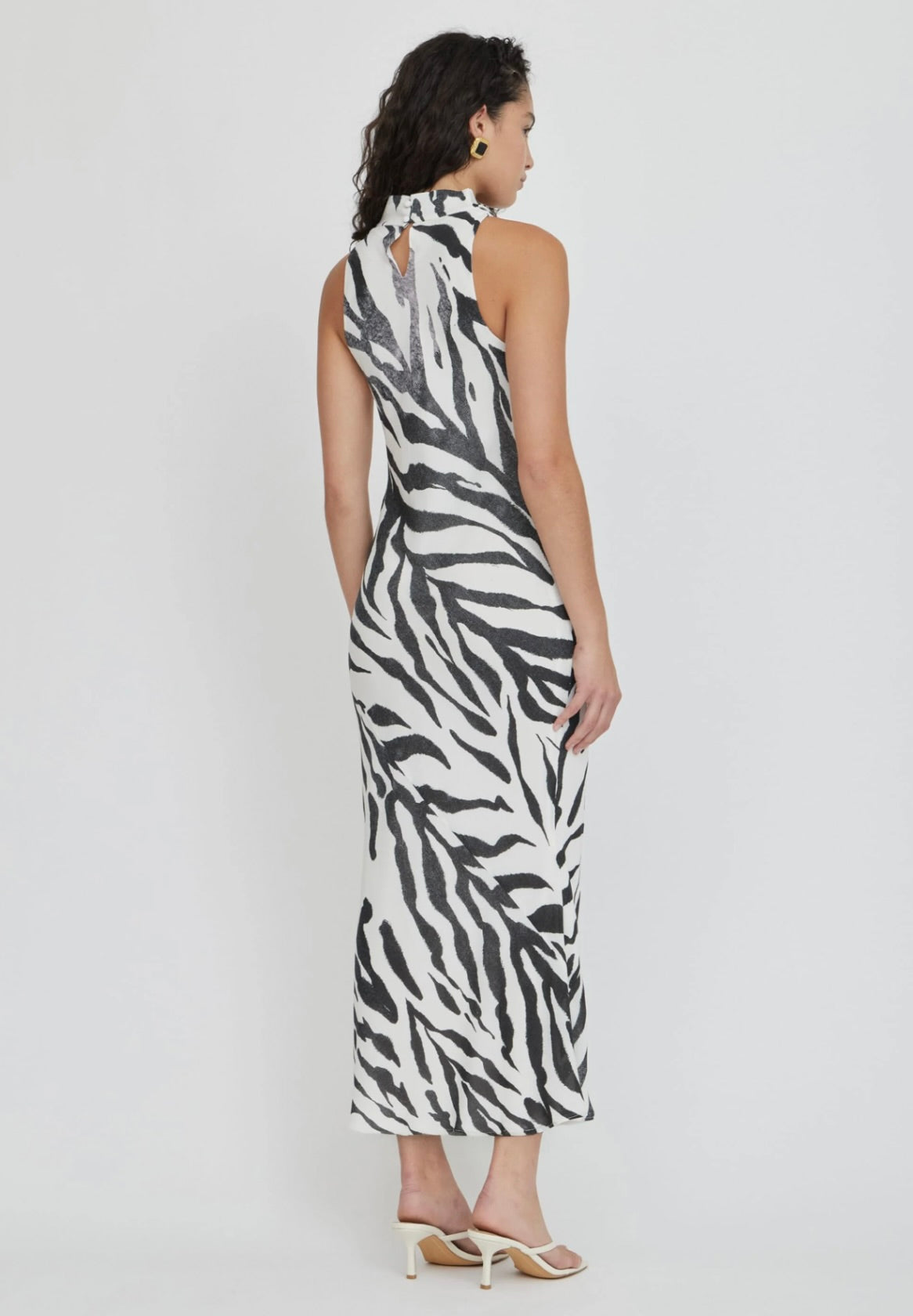 Cowl Neck Keyhole Dress