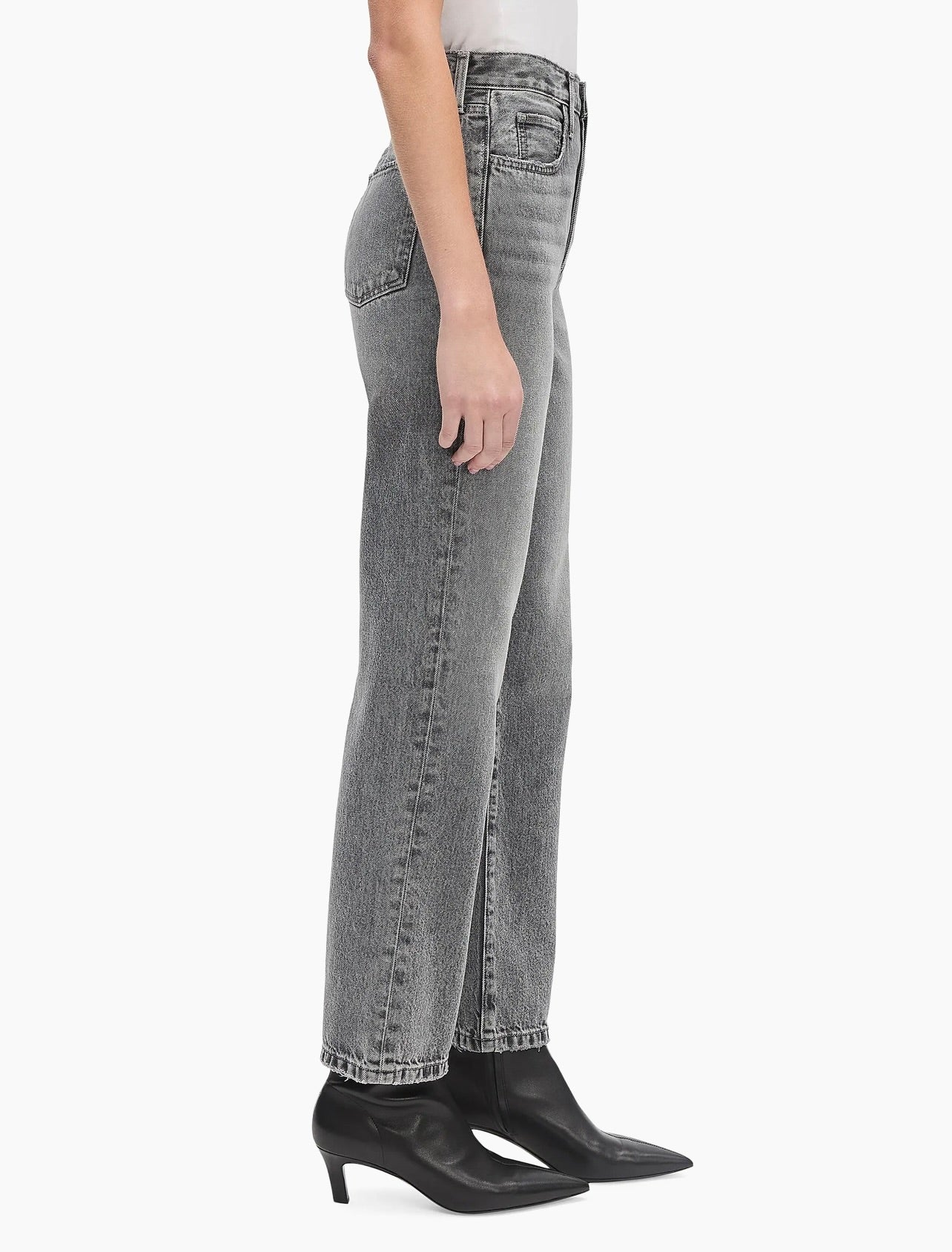 Slight Drop Crotch Medium Blue Casual Denim Pants