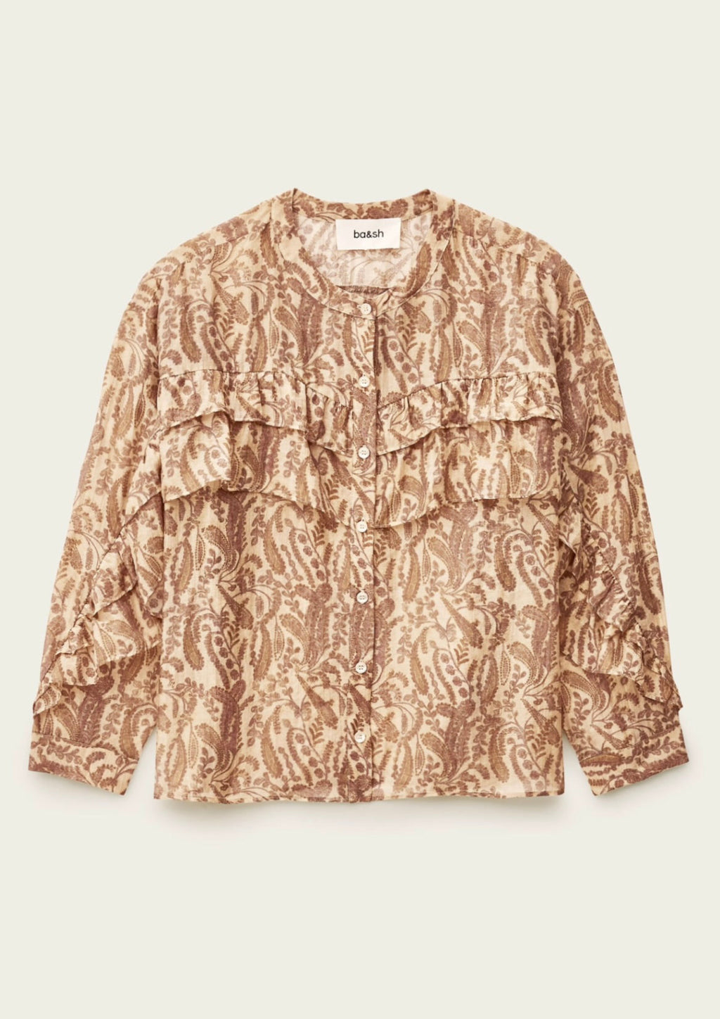 Ecru Horizontal Ruffle
