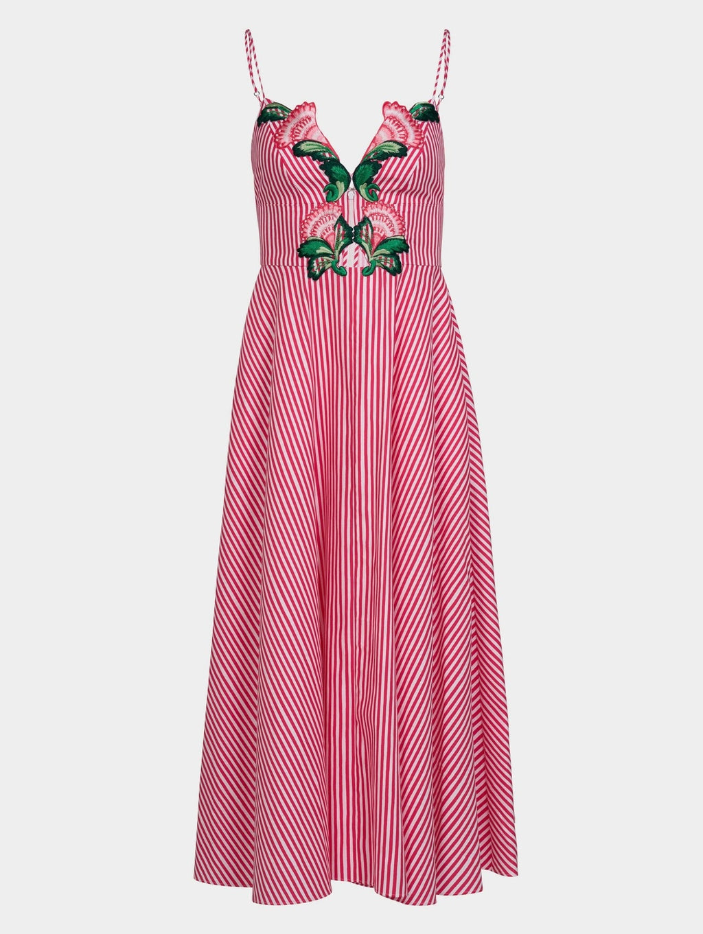 Cerise Fan Embroidery