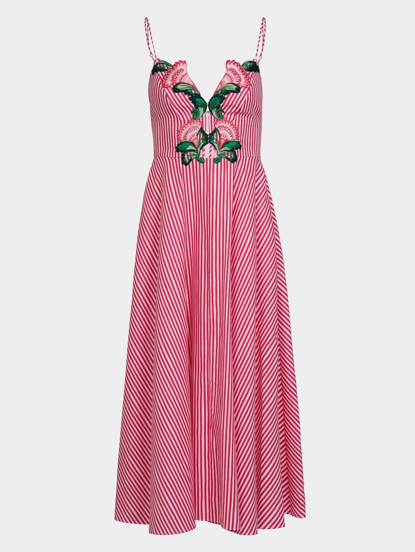 Cerise Fan Embroidery