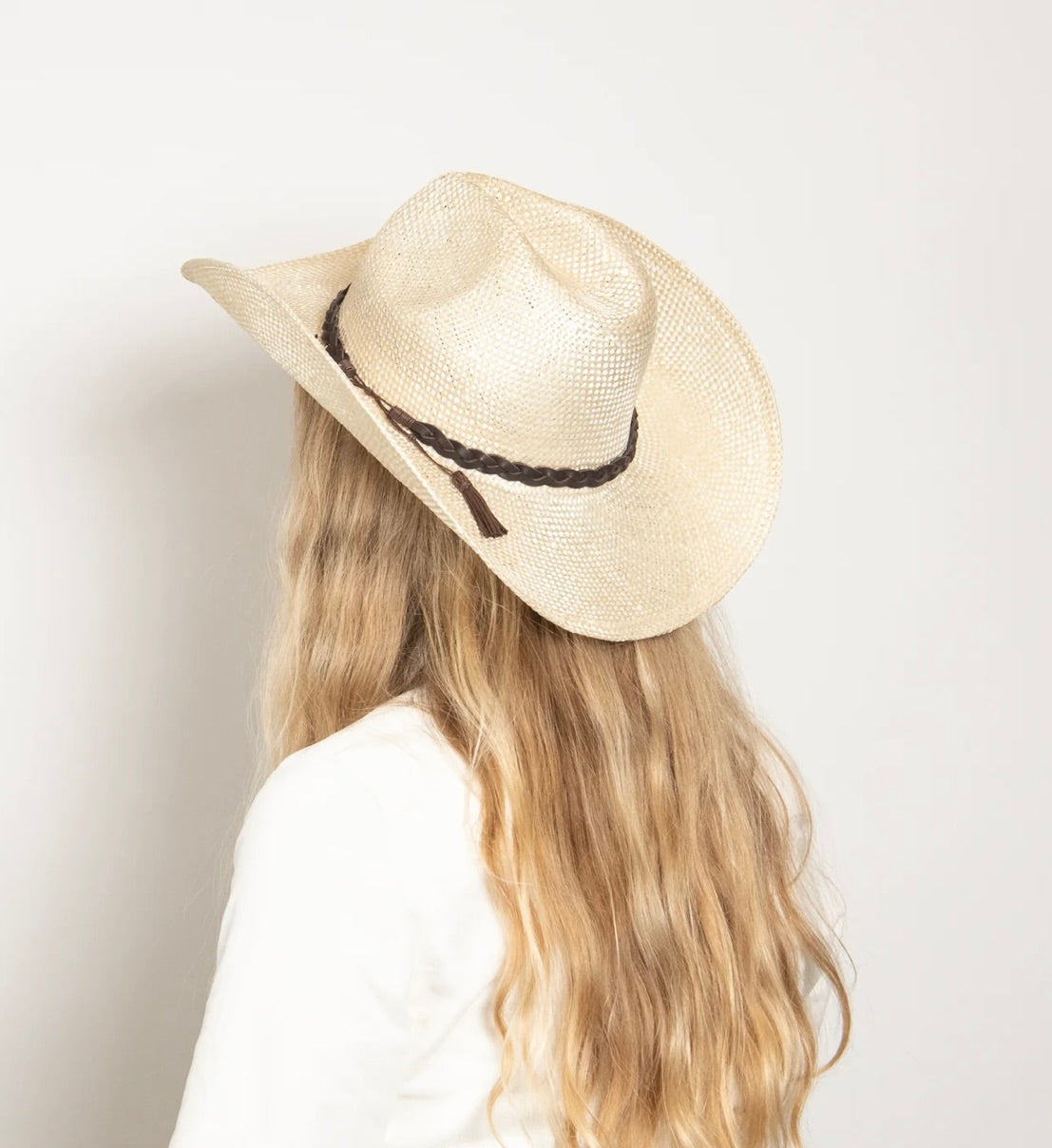 Velcro-Adjustable Wide-Brim Sisal Hat