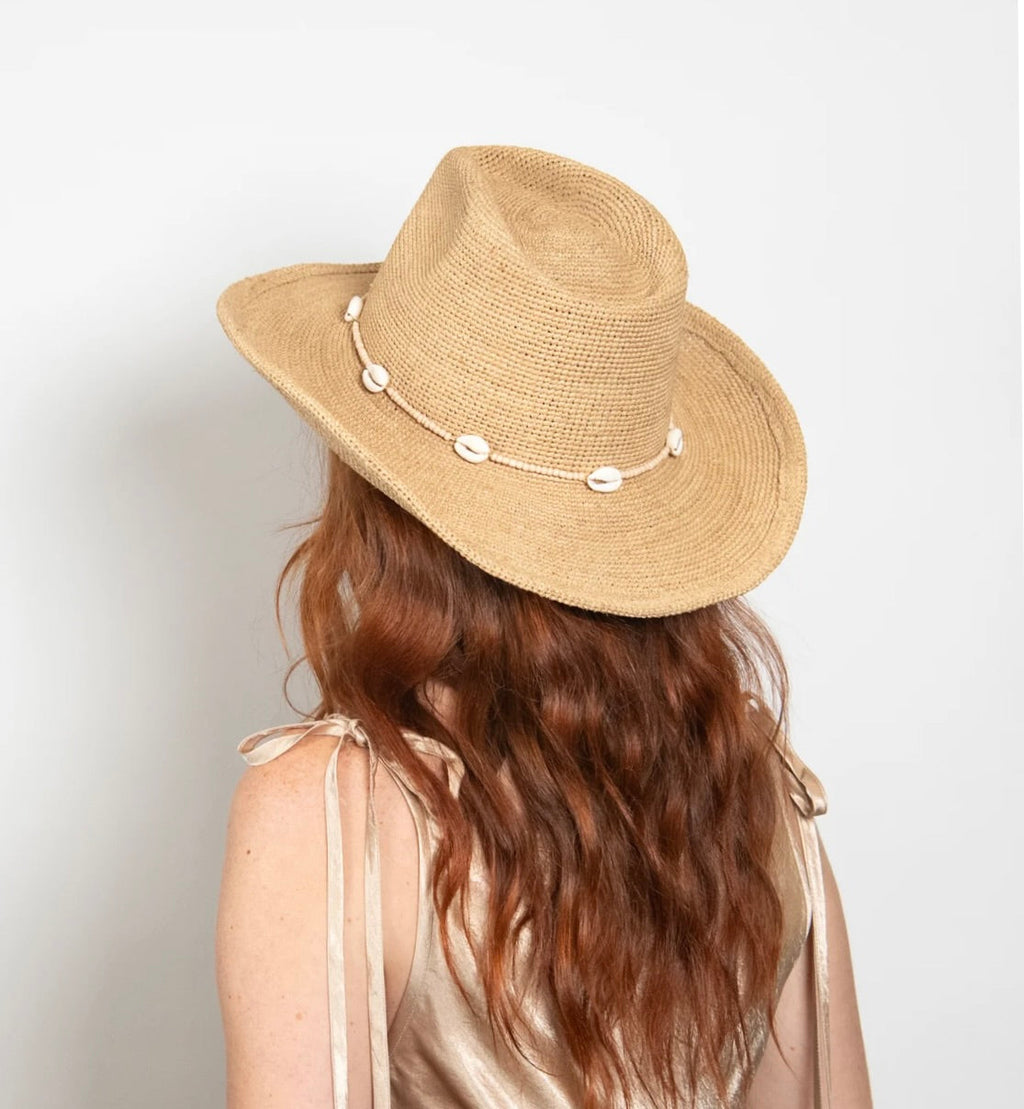 Lightweight Rebound-Form Raffia Crochet Sun Hat for Resort Wear