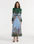 Saffier Trellis High Collar Gown