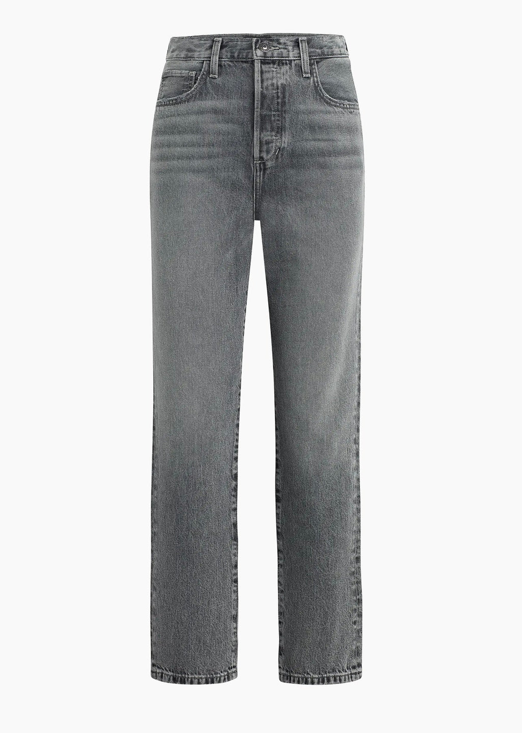 Slight Drop Crotch Medium Blue Casual Denim Pants