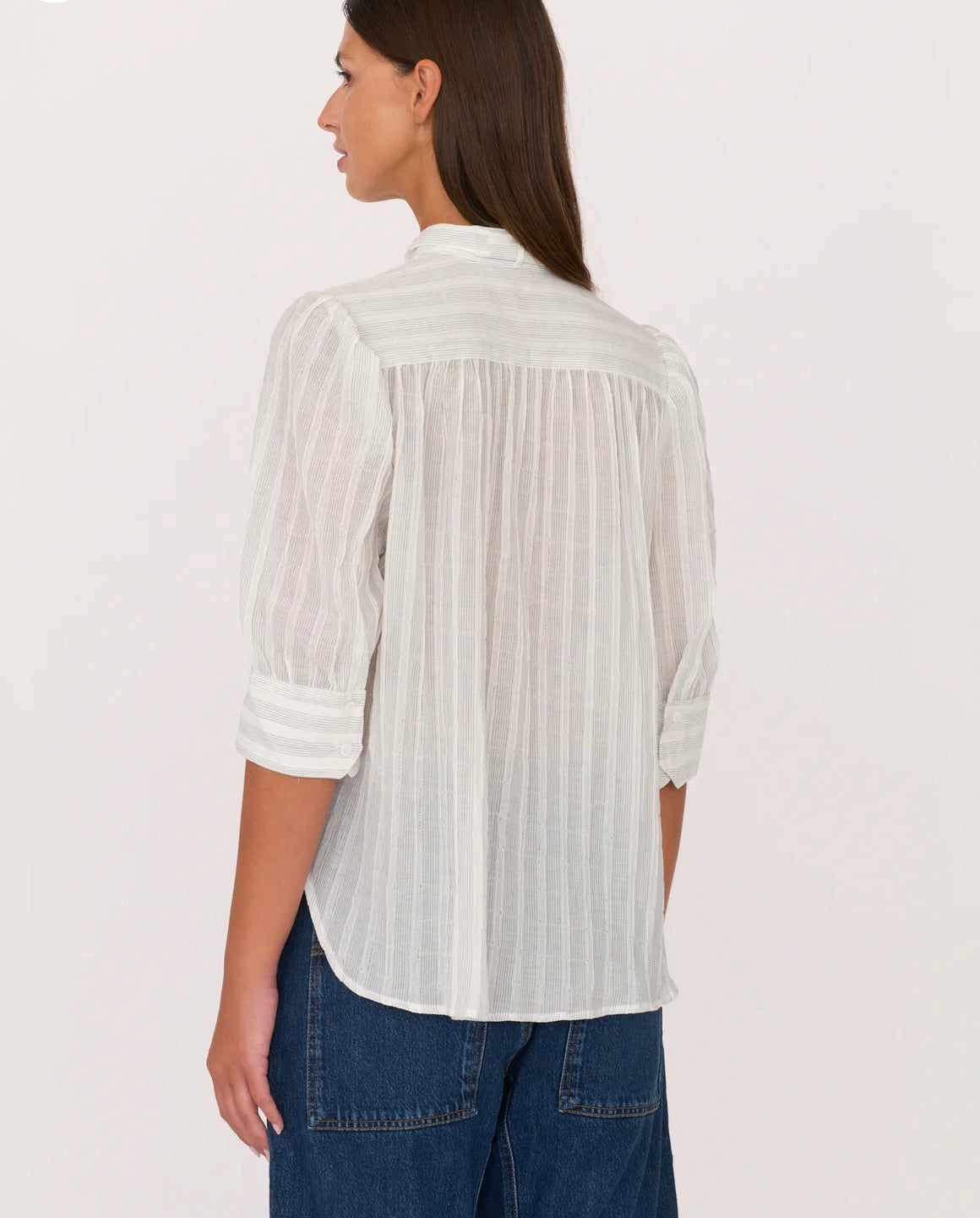 ‌White Stripe Blouse