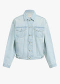 Long-Sleeve Denim Button Jacket