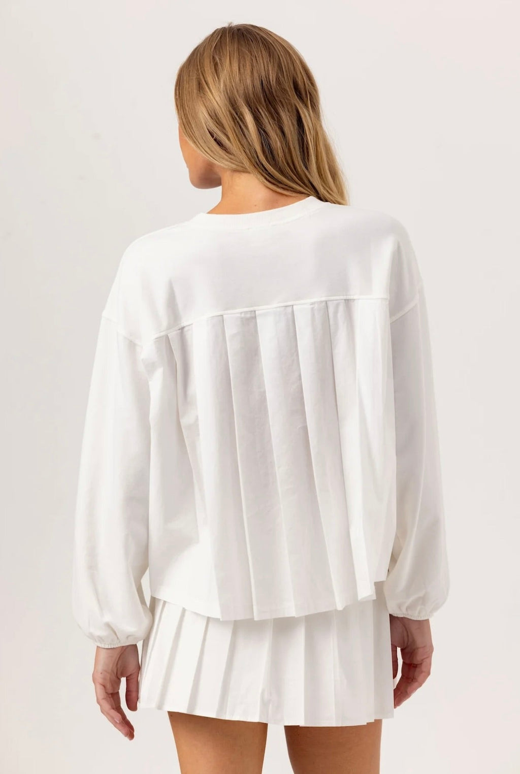 Coconut Milk Pleated Pullover