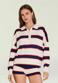 Refined Polo Stripe Top