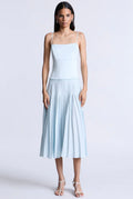Sleeveless Fully-Lined Fluid-Drape Day-to-Sunset Dress