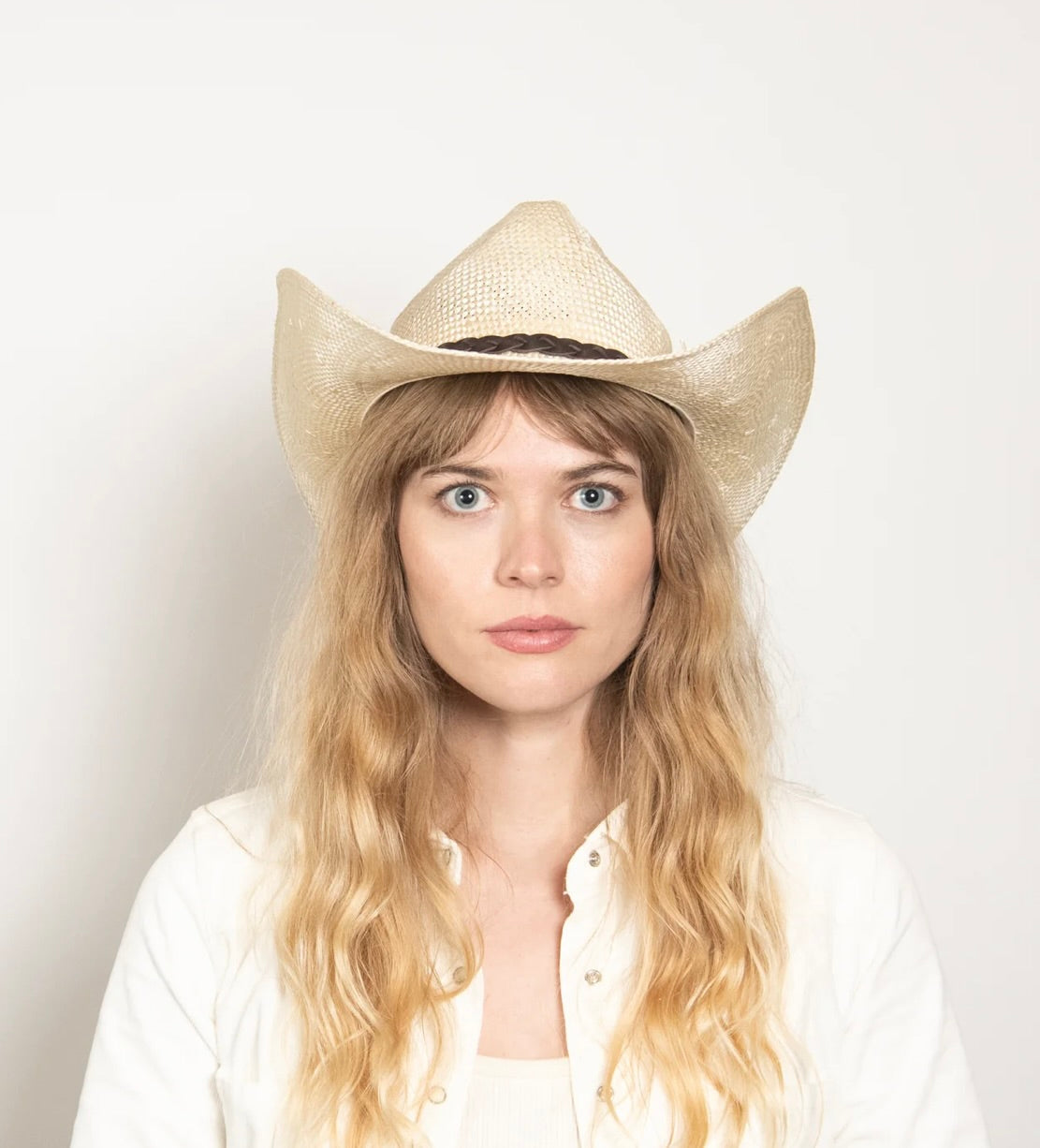 Velcro-Adjustable Wide-Brim Sisal Hat