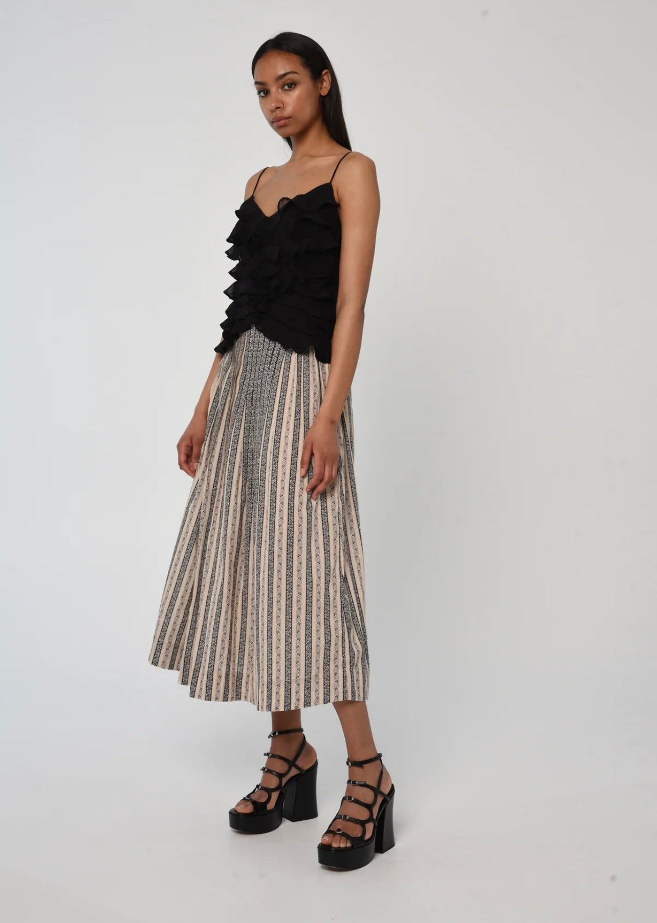 Elastic Waist Pull-On Skirt with Subtle Gathering