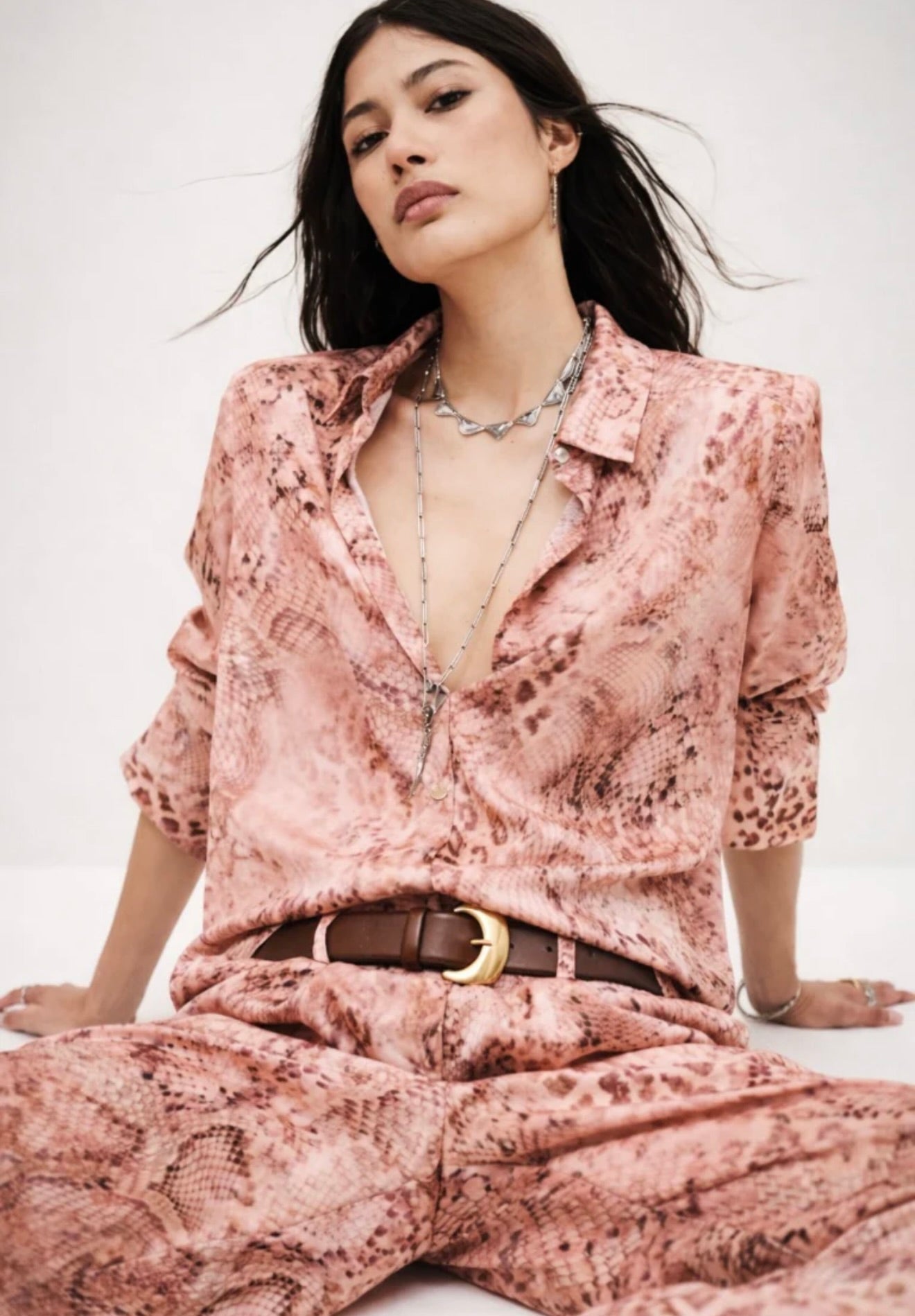 Rose Button Front